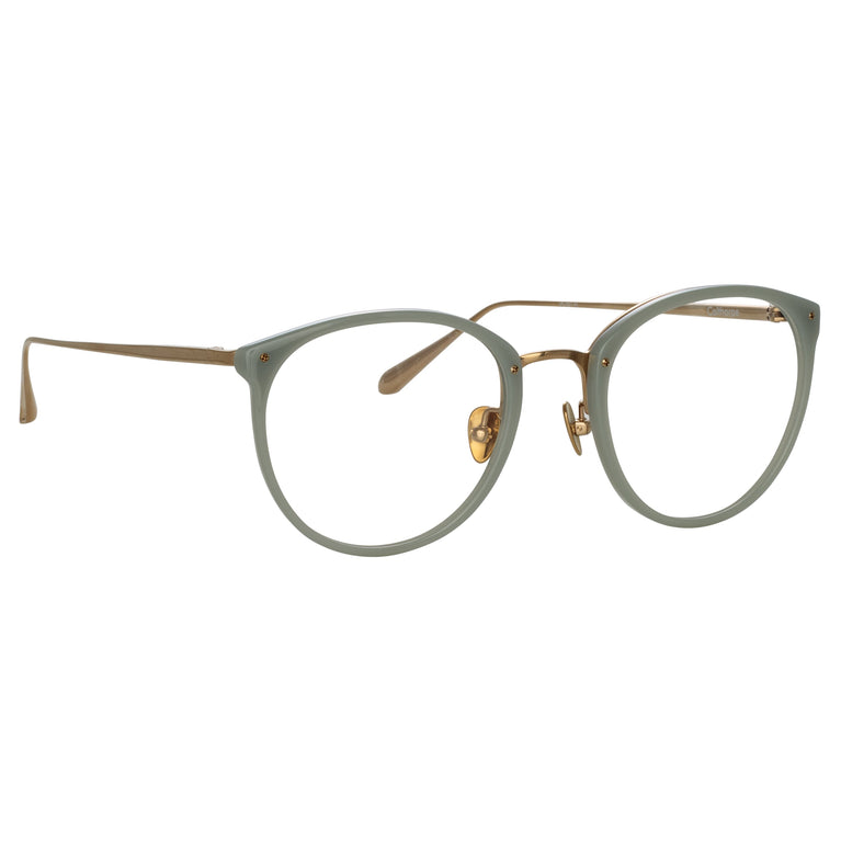 Linda Farrow Calthorpe Oval Optical Frame in Steel  51