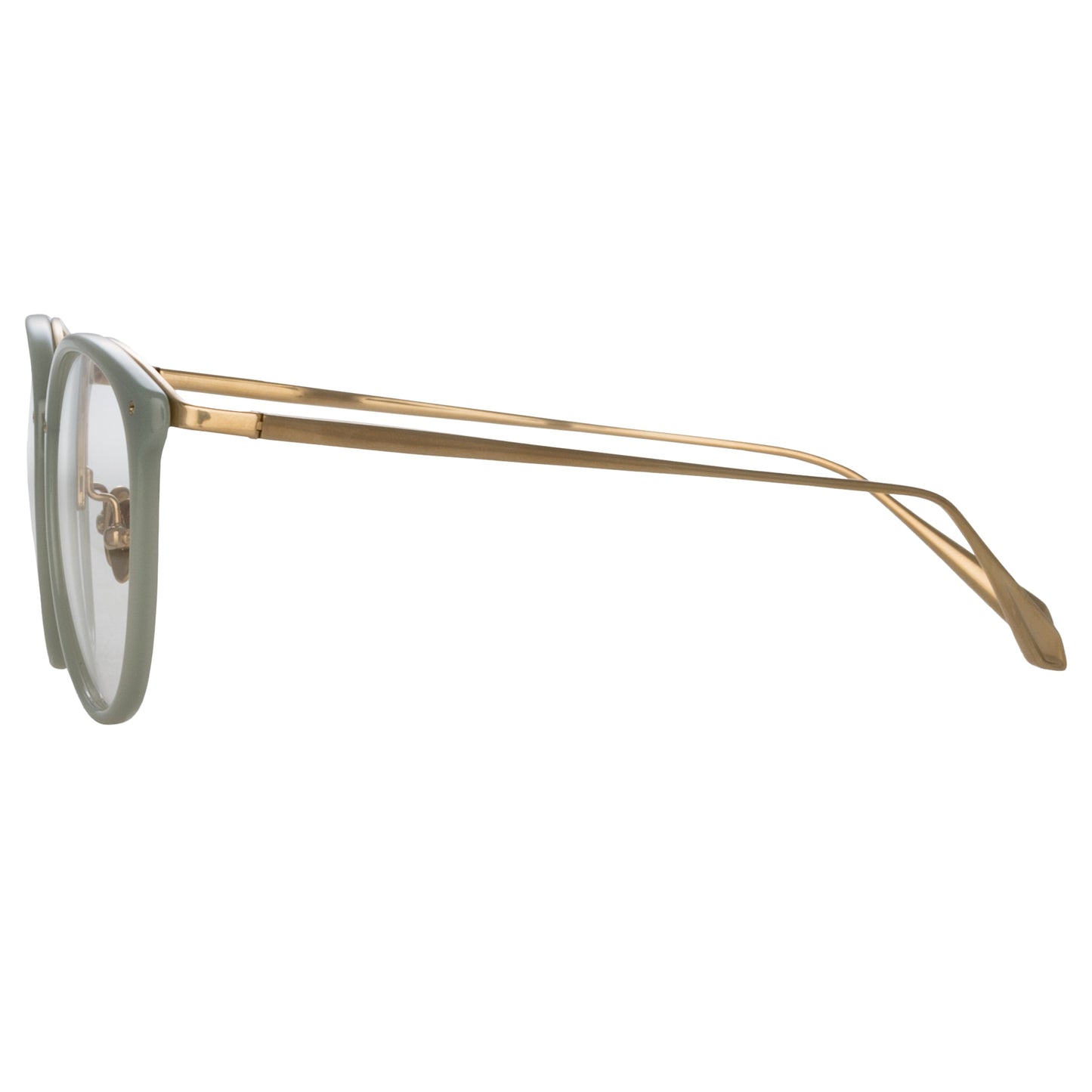 Linda Farrow Calthorpe Oval Optical Frame in Steel  51