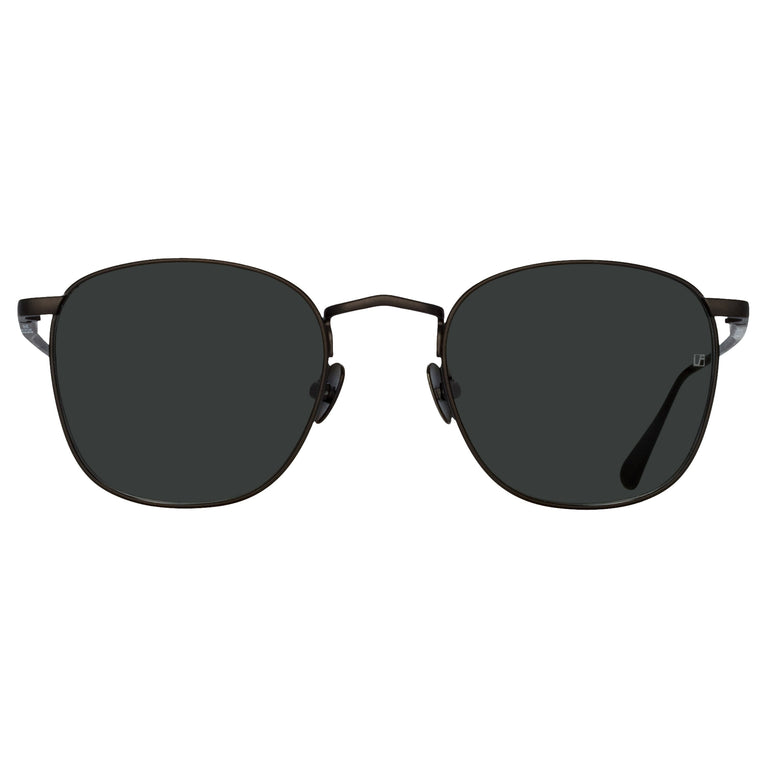 Linda Farrow Simon Square Sunglasses in Matt Nickel  48