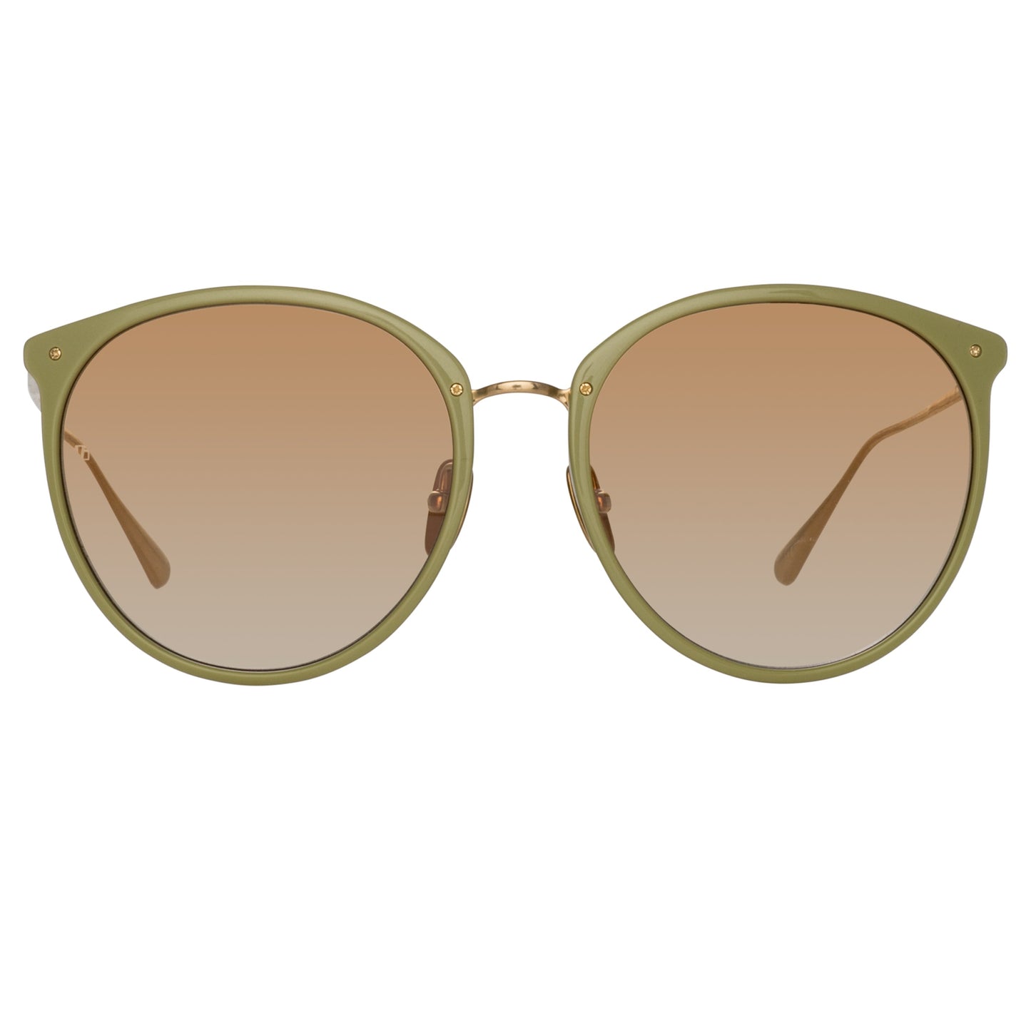 Linda Farrow Kings Oversized Sunglasses in Sage