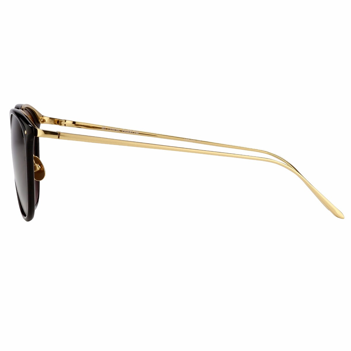 Linda Farrow The Calthorpe | Men's Oval Sunglasses in Black Frame(C86)  51
