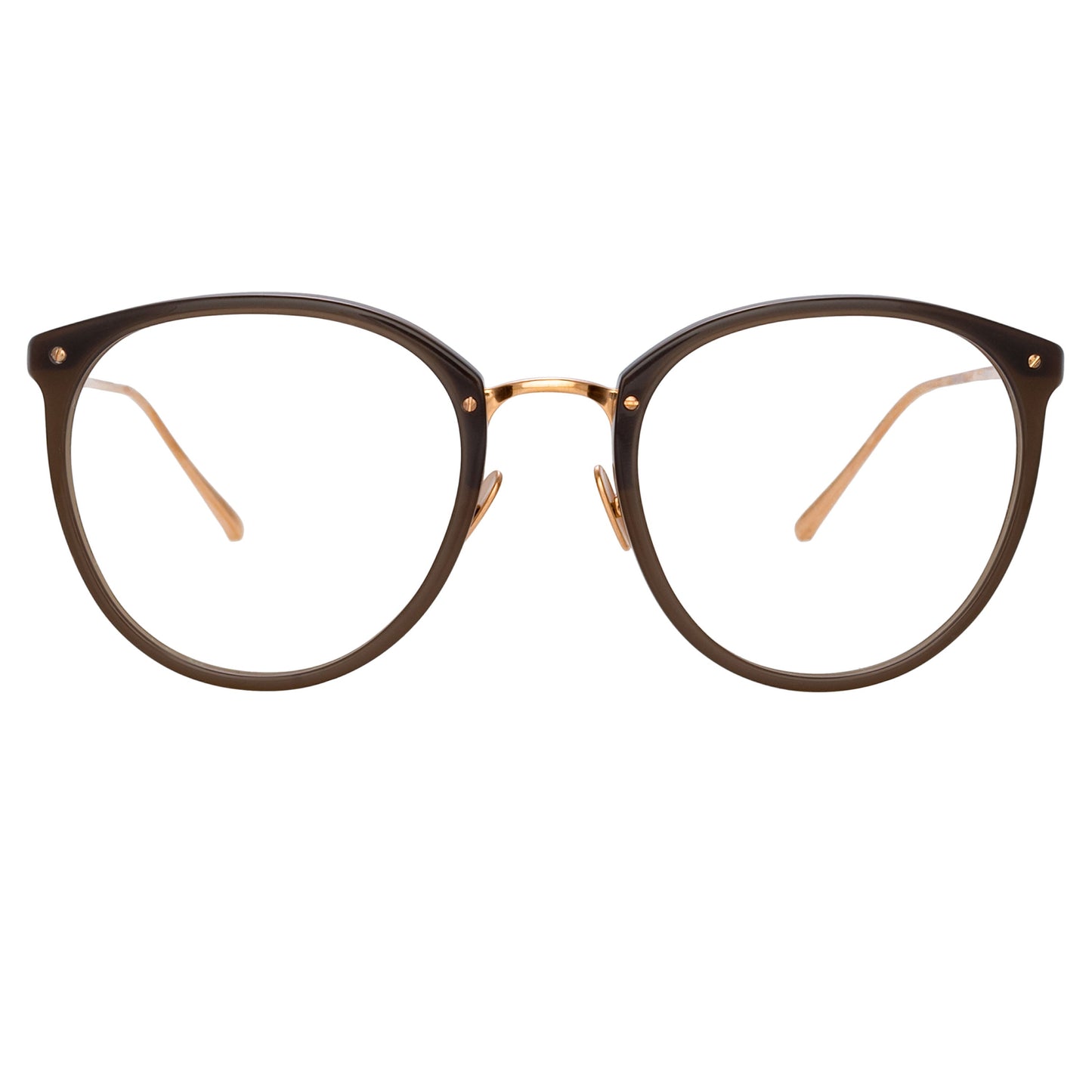 Linda Farrow The Calthorpe | Oval Optical Frame in Mocha (C87)