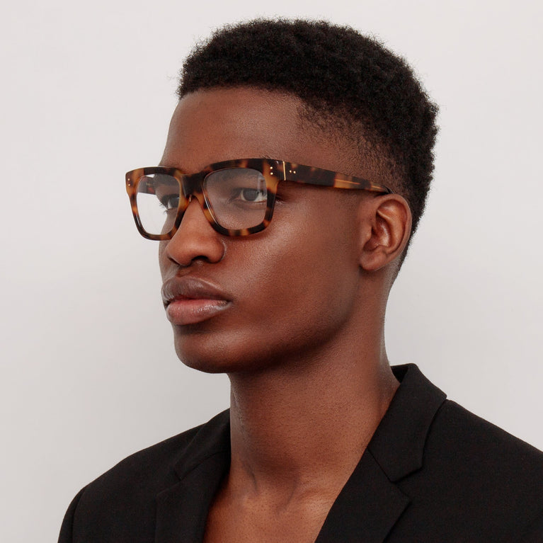 Linda Farrow The Max | Men's Optical D-Frame in Tortoiseshell (C2)  52