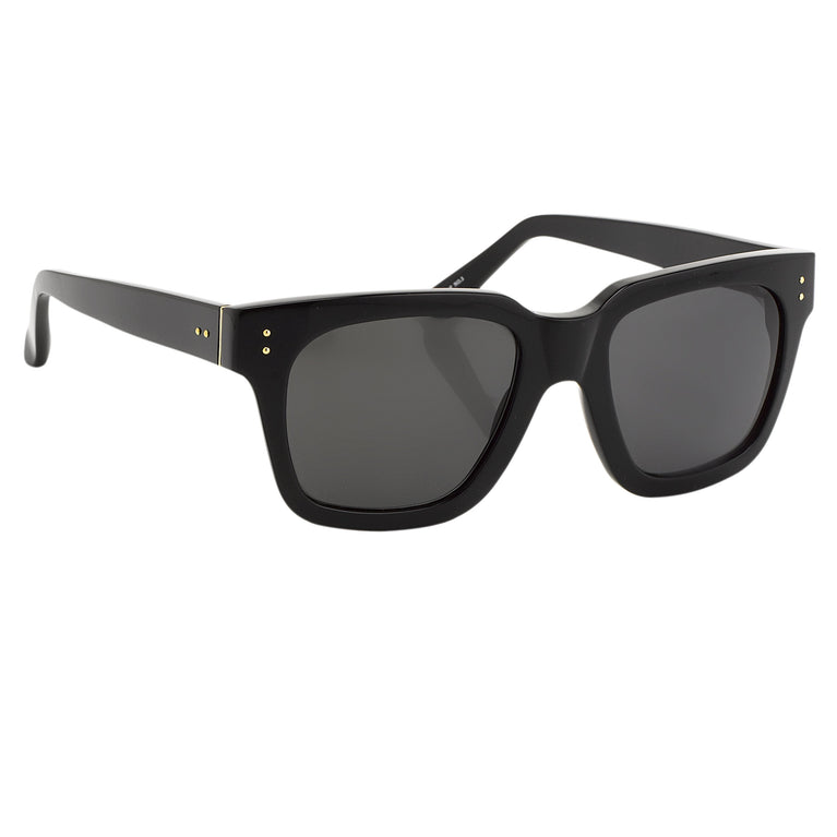 Linda Farrow The Max | D-Frame Sunglasses in Black Frame (C4)  52