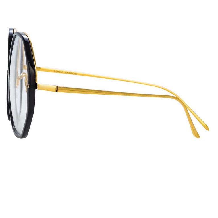 Linda Farrow The Alona | Oversized Optical Frame in Black (C10)  5