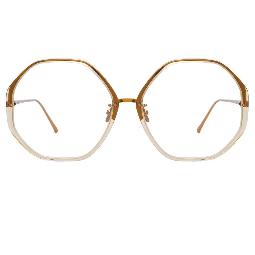 Linda Farrow The Alona | Oversized Optical Frame in Clear (C12)  5