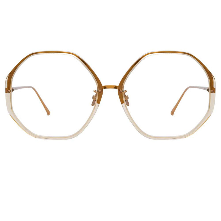 Linda Farrow The Alona | Oversized Optical Frame in Clear (C12)  5
