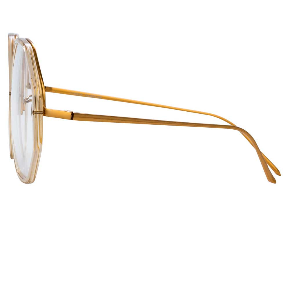 Linda Farrow The Alona | Oversized Optical Frame in Clear (C12)  5