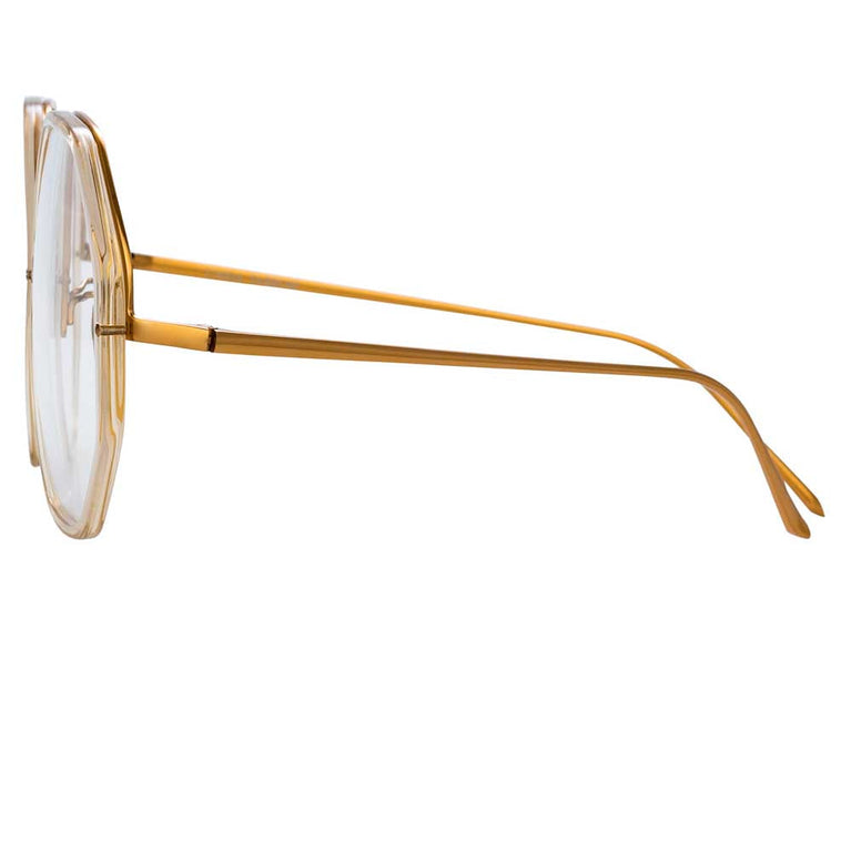Linda Farrow The Alona | Oversized Optical Frame in Clear (C12)  5
